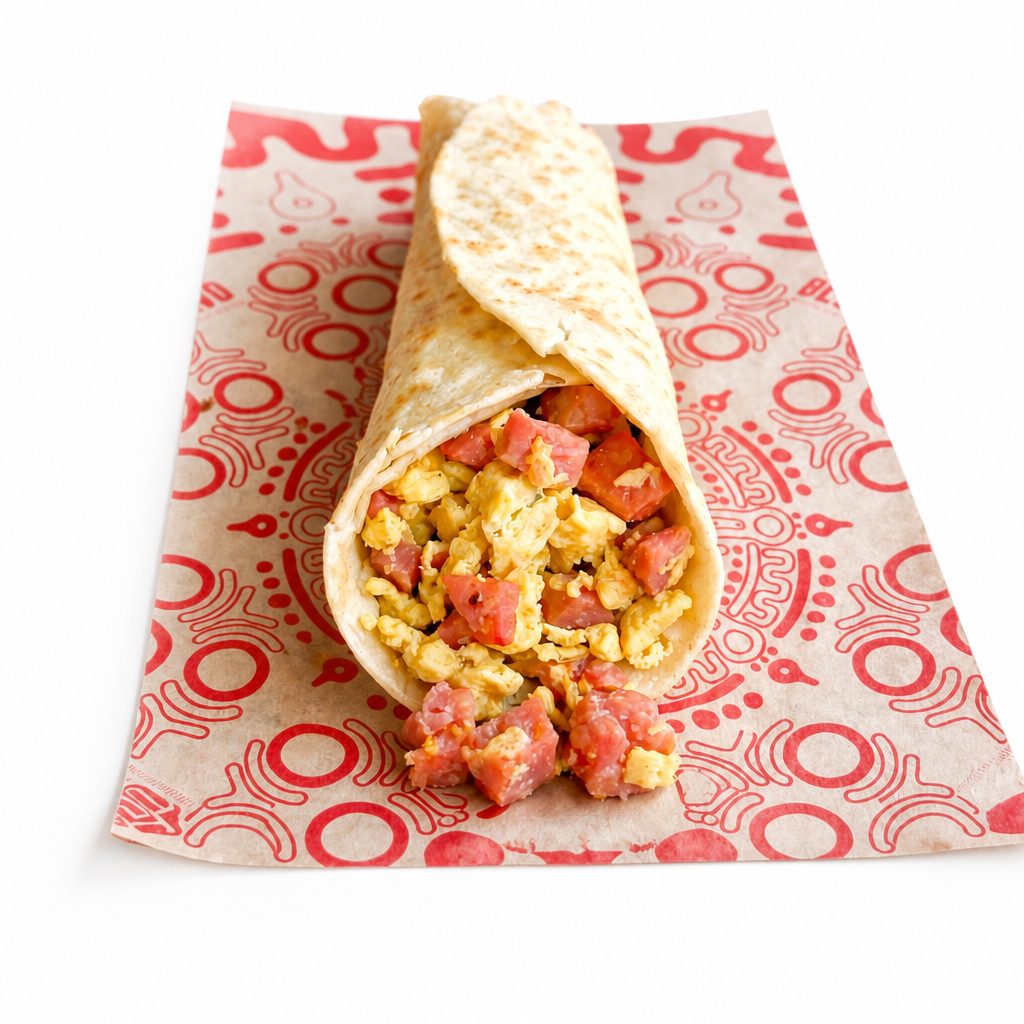Breakfast Taco Ham And Egg.