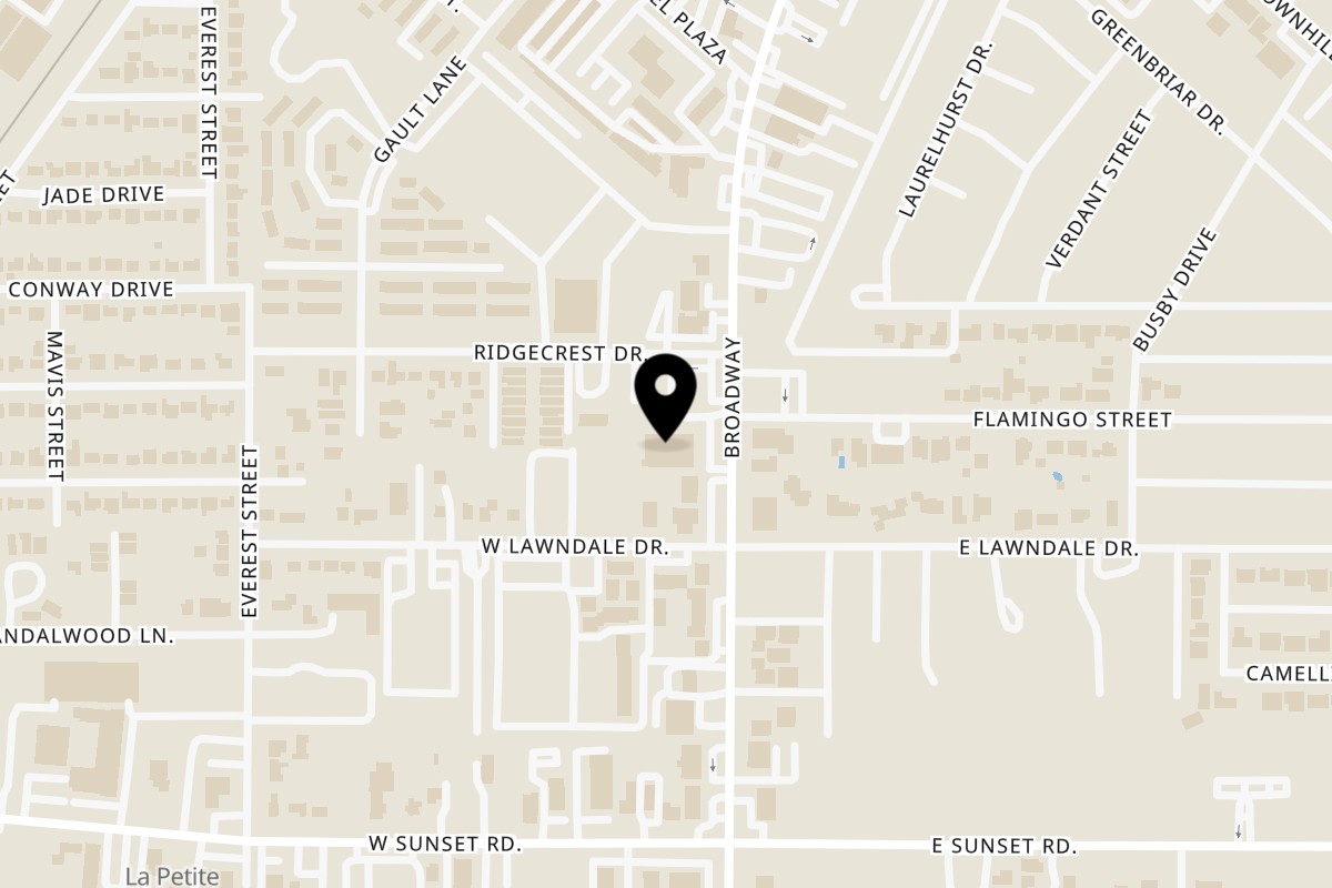 Map showing the location of Taco Blvd Uptown on 8123 Broadway in San Antonio